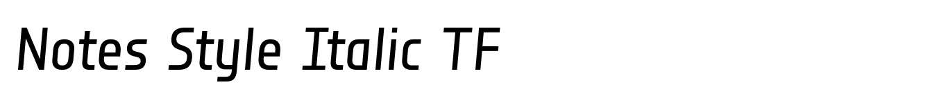 Notes Style Italic TF